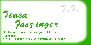 timea faszinger business card